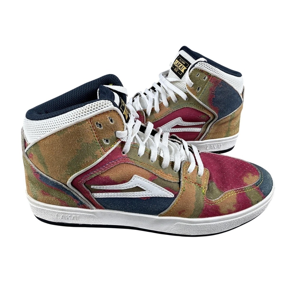 Lakai Telford Shoes Mens Size 7.5 Multicolor Suede High Top Skate MS421-0208-B00